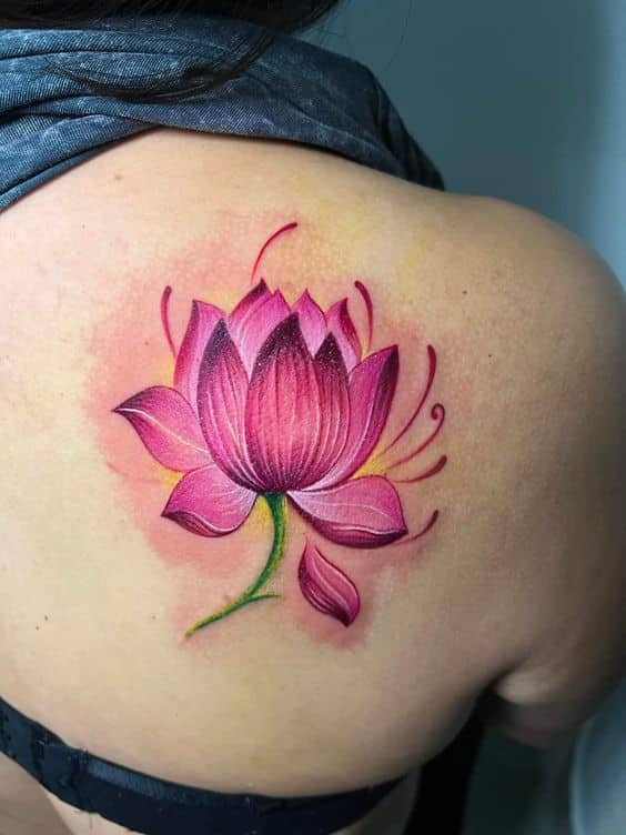 hinh-xam-bong-sen-dep-1 hình xăm biểu tượng hoa sen