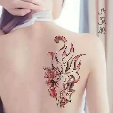 hinh-xam-cao-9-duoi-dep-1 Hình xăm cáo 9 đuôi đẹp