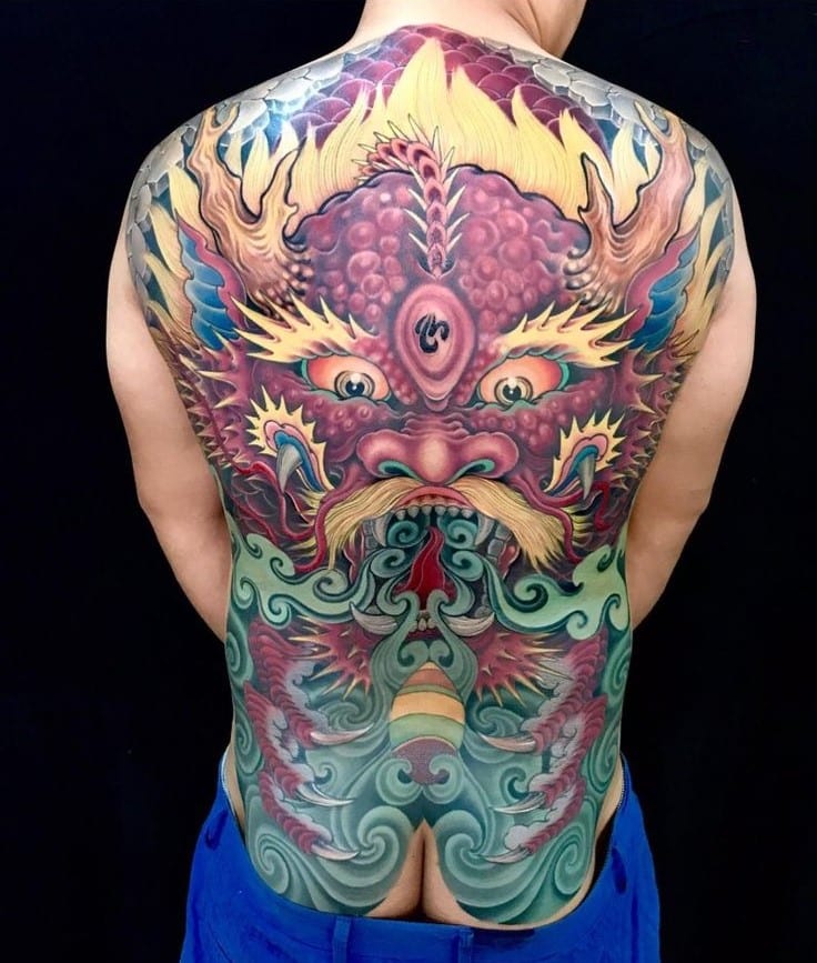 hinh-xam-lung-rong-uy-nghiem hình xăm lưng rồng uy nghiêm