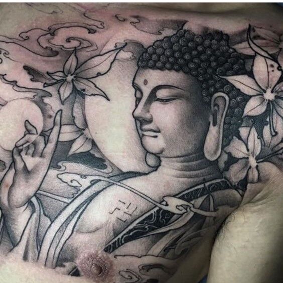 hinh-xam-mang-y-nghia-binh-yen-mau-tuong-phat hình tattoo mang ý nghĩa bình yên mẫu tượng Phật