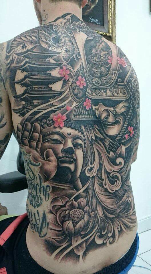 hinh-xam-nhat-co-full-lung-7 hình xăm samurai rồng kín lưng