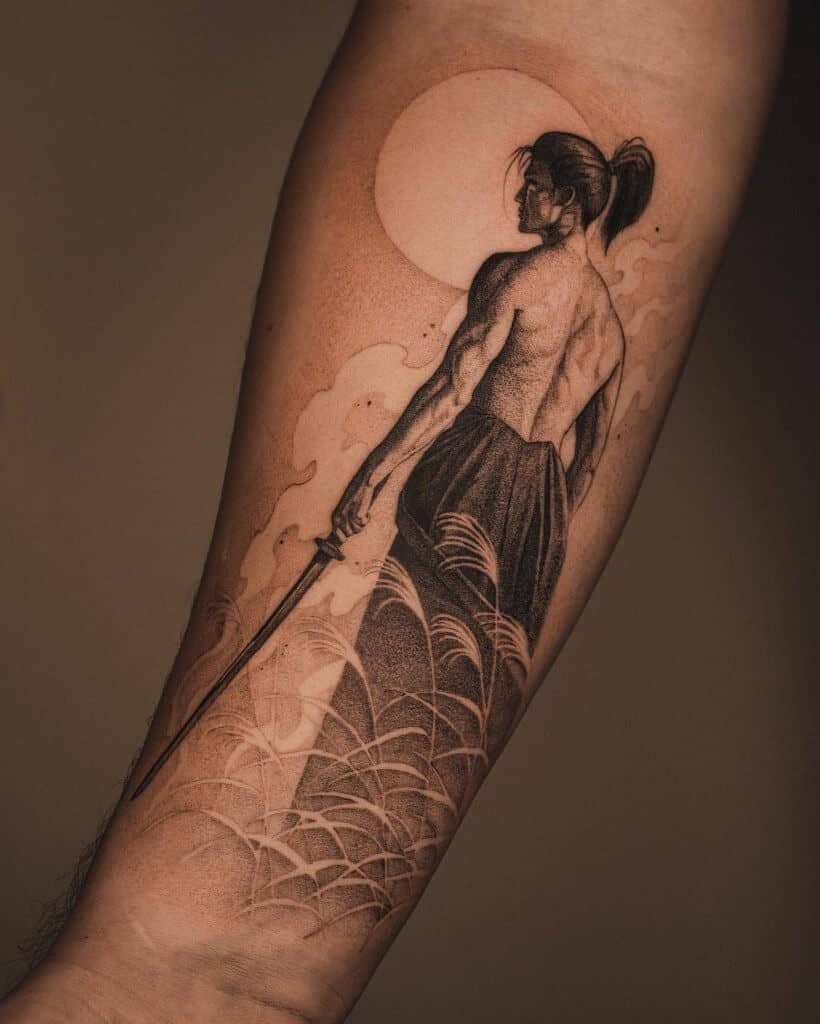 hinh-xam-nhat-co-samurai hình xăm samurai nhật cổ