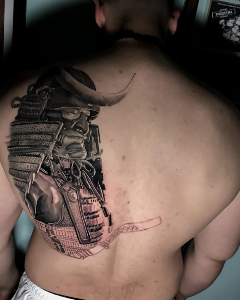 hinh-xam-samurai-don-gian Hình xăm chân dung Samurai
