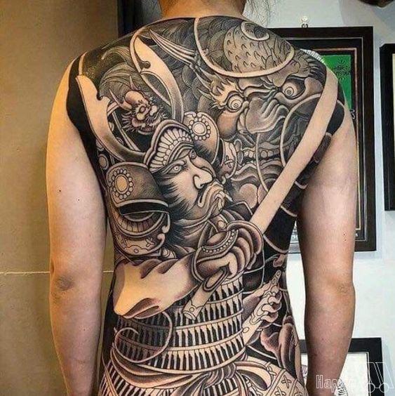 hinh-xam-samurai-nhat-co-kin-lung-2 Hình xăm samurai nhật cổ kín tay