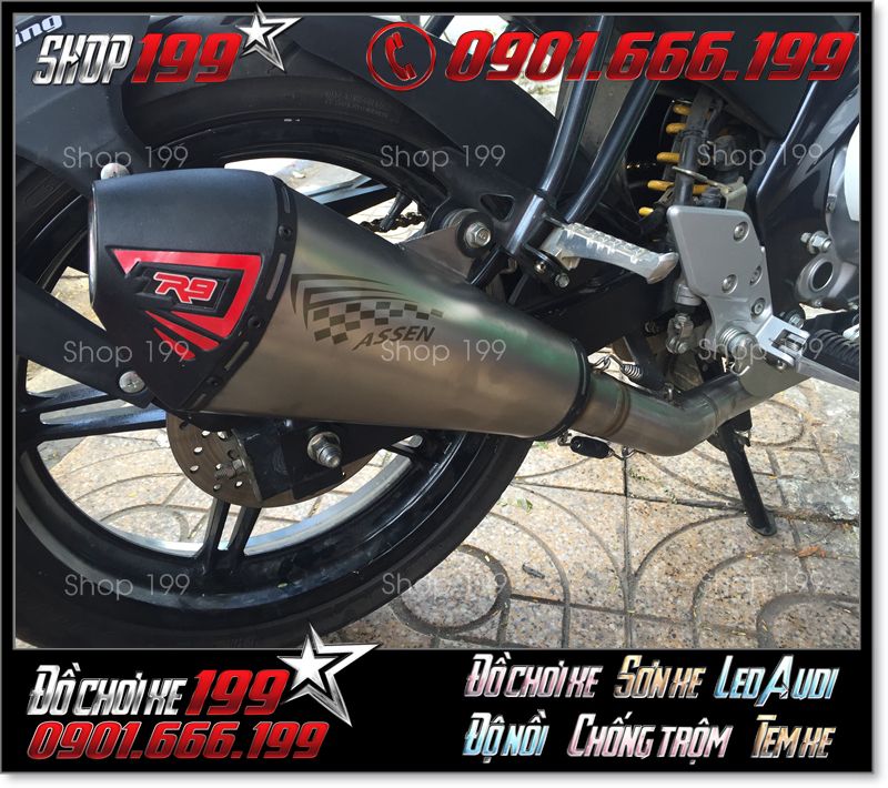 image-do-po-r9-xe-fz150i-cuc-dep-gia-re-o-hcm-0006 Hình ảnh độ pô xe FZ150i: Pô R9 assen độ cho xe FZ150i tiếng ấm và đẹp mắt