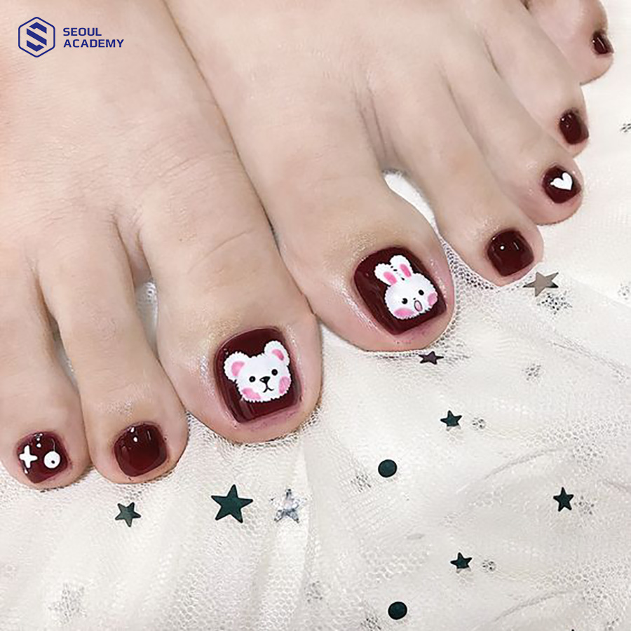 mau-nail-chan-mau-do-16 Tham khảo mẫu móng chân màu đỏ đẹp và thời thượng