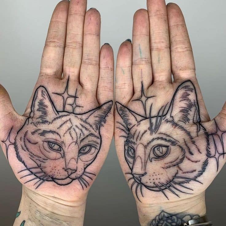 mau-tattoo-dau-meo-trong-long-ban-tay mẫu tattoo đầu mèo trong lòng bàn tay