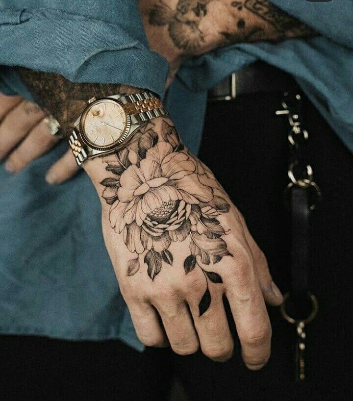 mau-tattoo-hoa-mau-don-tren-tay-nam mẫu tattoo hoa mẫu đơn trên tay nam
