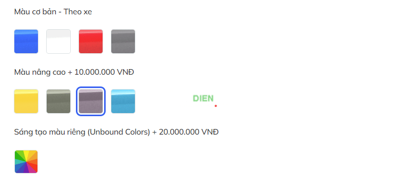 mau-xe-vf5-da-dang Hình ảnh đuôi xe VF 5 Plus