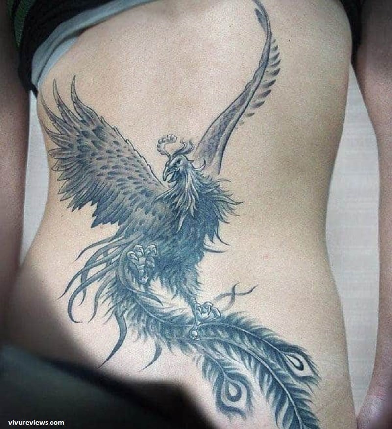 tattoo-designs-hinh-xam-phuong-hoang-den-trang-1-1 Tattoo phượng hoàng đen trắng thuộc dòng basic phù hợp mọi đối tượng và mọi làn da.