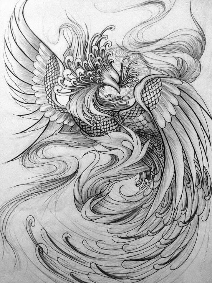 tattoo-designs-hinh-xam-phuong-hoang-den-trang-13-1 Tattoo Phượng Hoàng Màu Đen Trắng Ngầu
