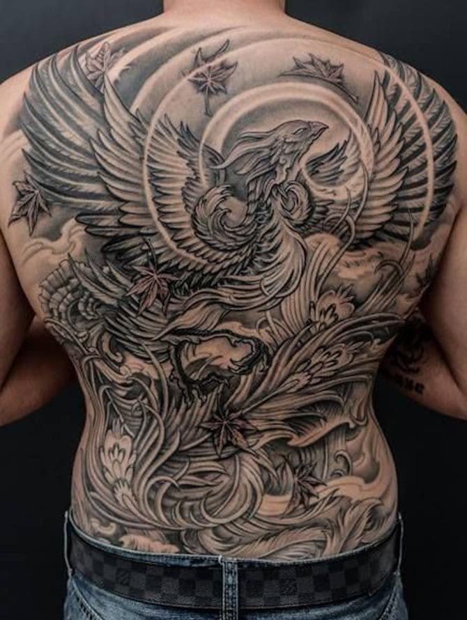 tattoo-designs-hinh-xam-phuong-hoang-den-trang-21-1 Tattoo Phượng Hoàng Đen Trắng Ngầu