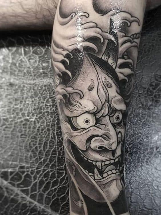 tattoo-hinh-xam-mat-quy-an-tuong tattoo hình xăm mặt quỷ ấn tượng