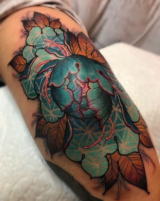tattoo-hoa-mau-don-o-dau-goi tattoo hoa mẫu đơn ở đầu gối