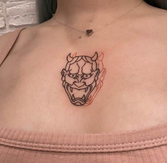 tattoo-mat-quy-cuc-don-gian tattoo mặt quỷ cực đơn giản
