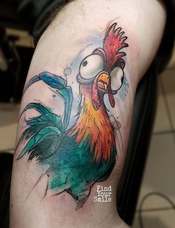 tattoo-tuoi-con-ga-cuc-sinh-dong tattoo mini tuổi con gà cực sinh động