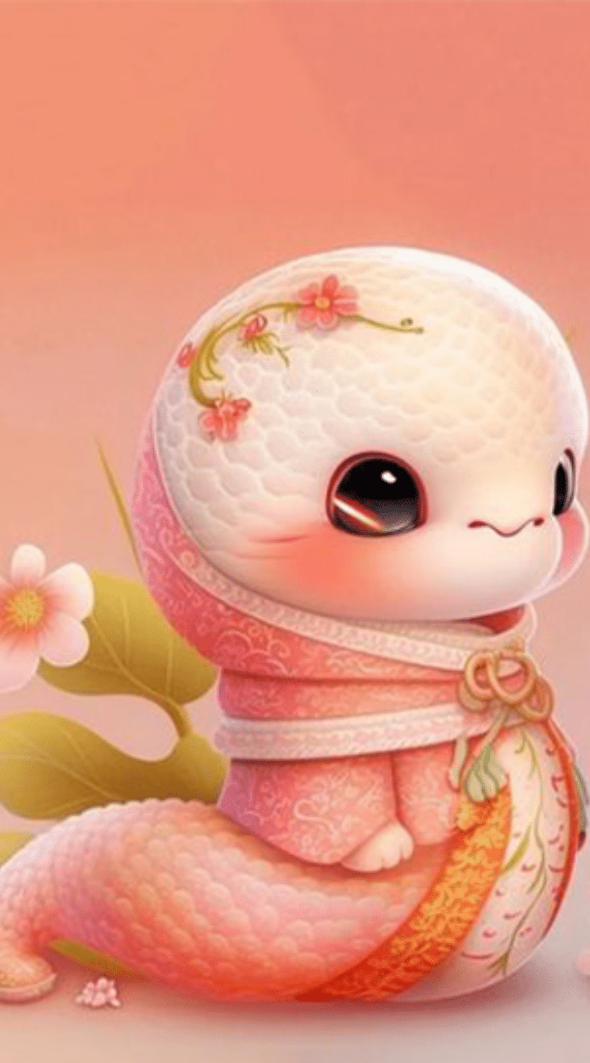 top-hinh-nen-con-ran-28 Rắn hồng phiên bản chibi