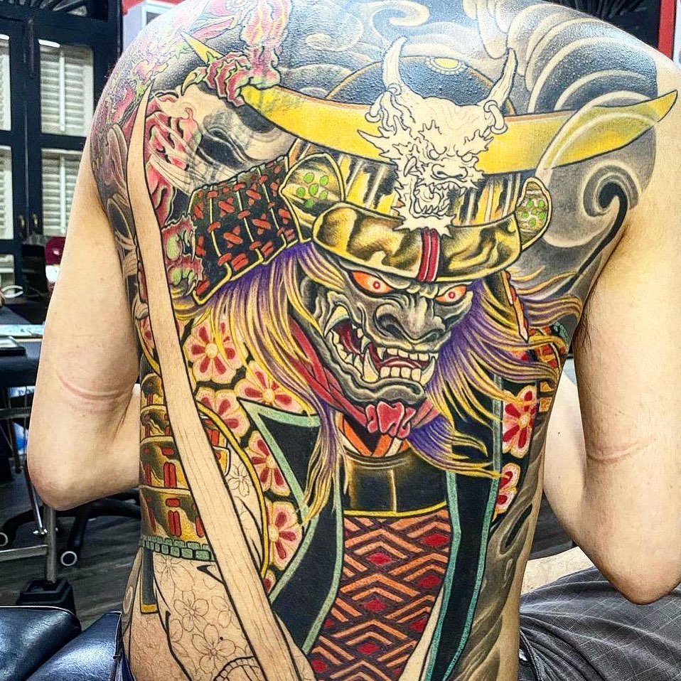 xam-samurai Hình xăm Samurai Yakuza