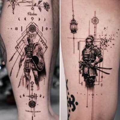 y-tuong-tattoo-samurai-mini-cuc-sang-tao-400x400-1 ý tưởng tattoo Samurai mini cực sáng tạo